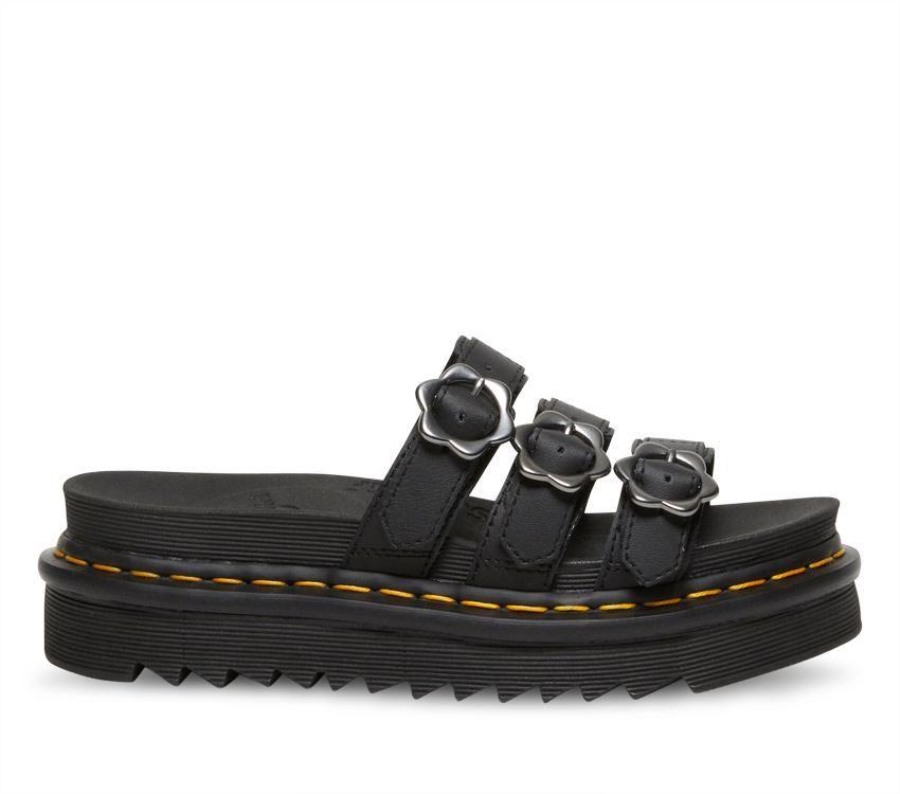 Dr.martens Norge Blaire Floral Slide Black Hydro