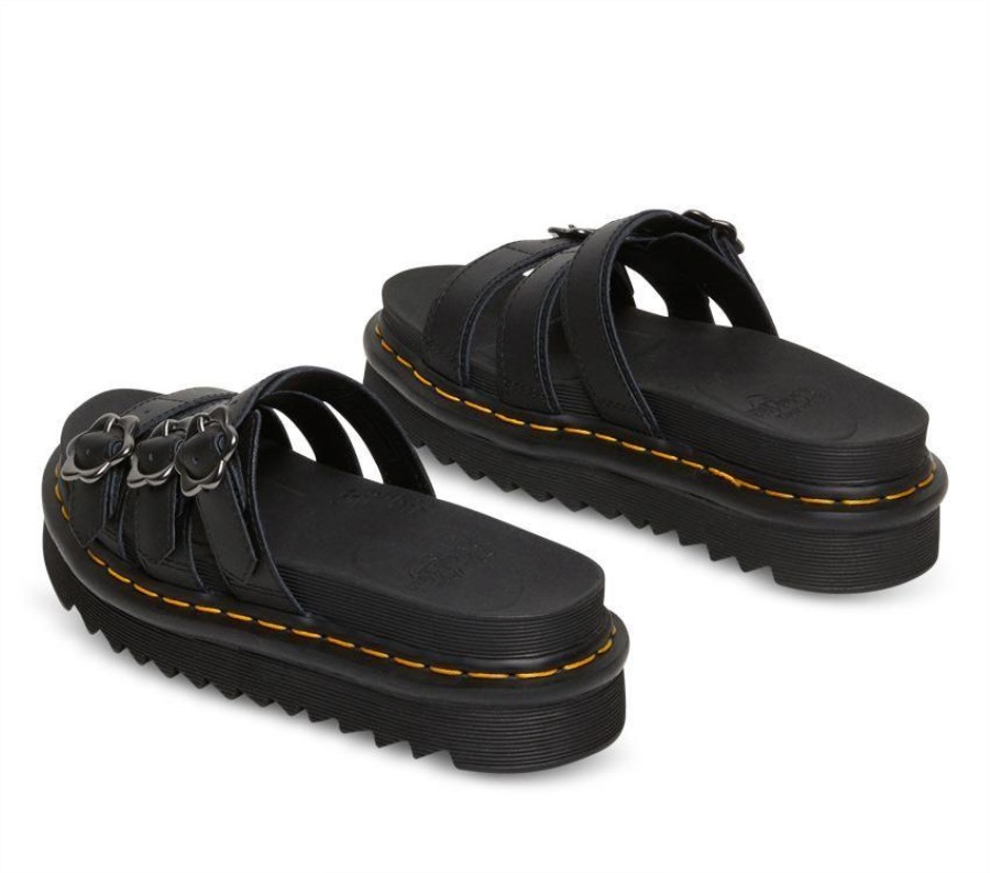 Dr.martens Norge Blaire Floral Slide Black Hydro