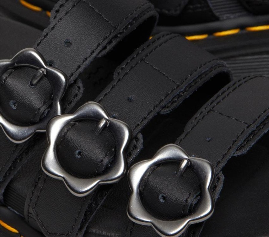 Dr.martens Norge Blaire Floral Slide Black Hydro