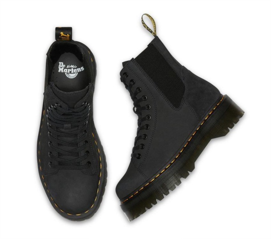 Dr.martens Norge Jadon Nubuck Plattformstøvler I Skinn Svart