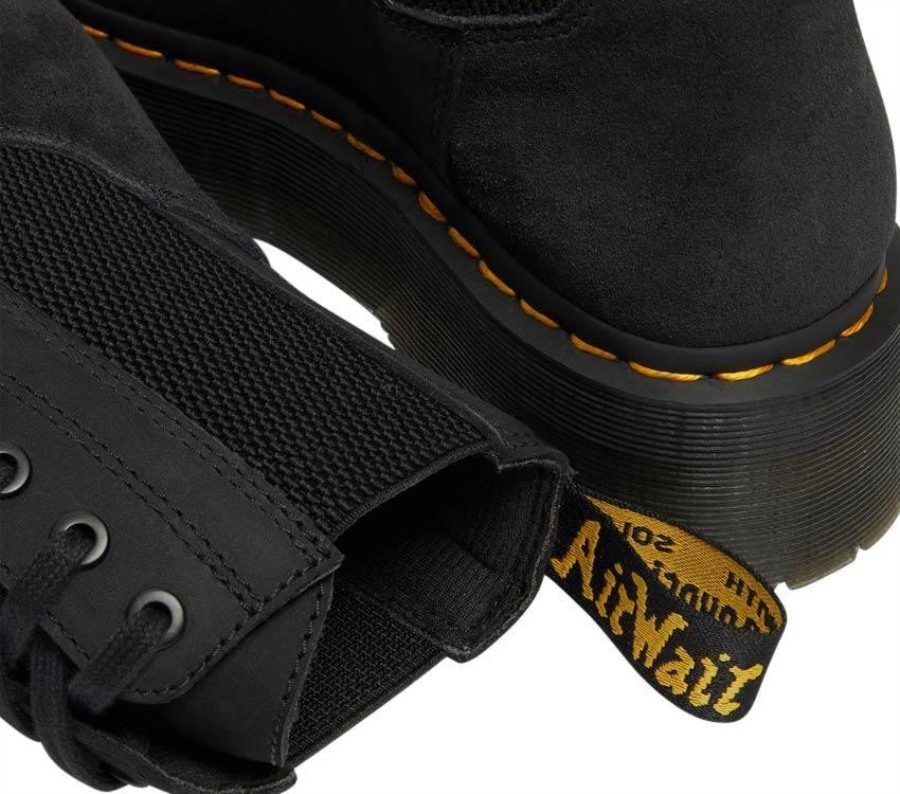 Dr.martens Norge Jadon Nubuck Plattformstøvler I Skinn Svart