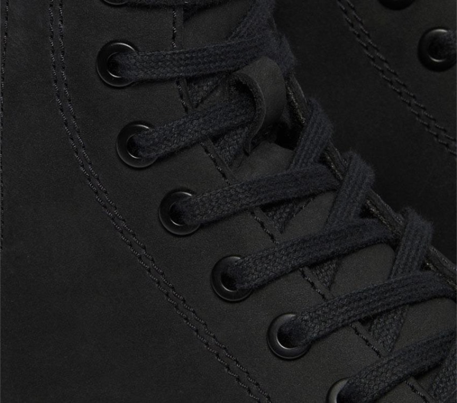 Dr.martens Norge Jadon Nubuck Plattformstøvler I Skinn Svart