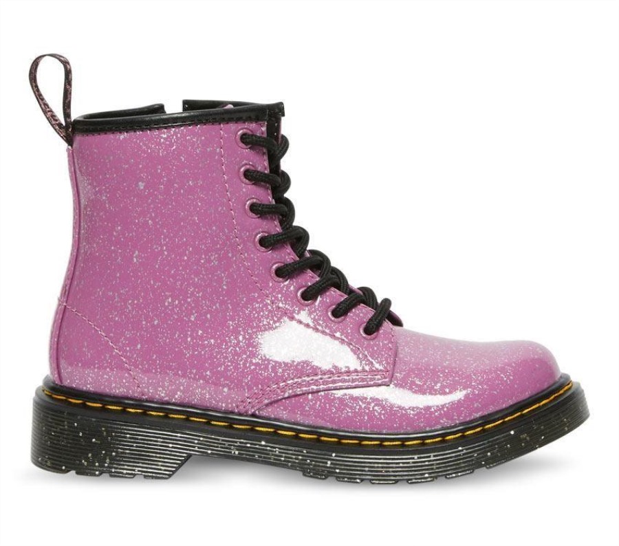 Dr. Martens Norge Junior 1460 Glitter Mørk Rosa
