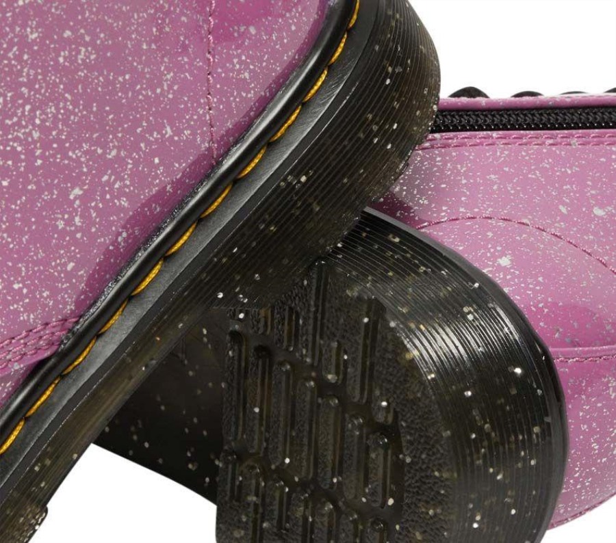 Dr. Martens Norge Junior 1460 Glitter Mørk Rosa