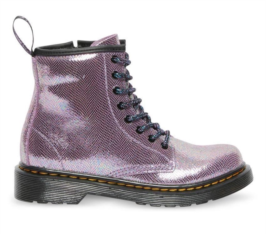 Dr.martens Norge Junior 1460 Iriserende Reptil Lilla