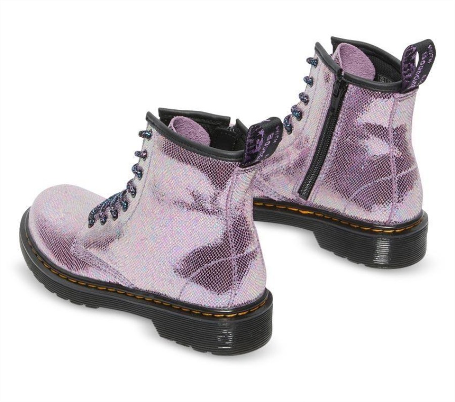 Dr.martens Norge Junior 1460 Iriserende Reptil Lilla