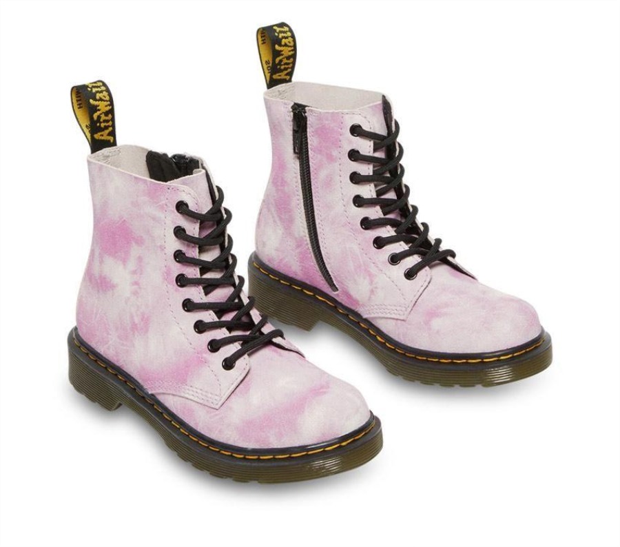 Dr.martens Norge Juniors 1460 Pascal Tie Dye Rosa Tie Dye K