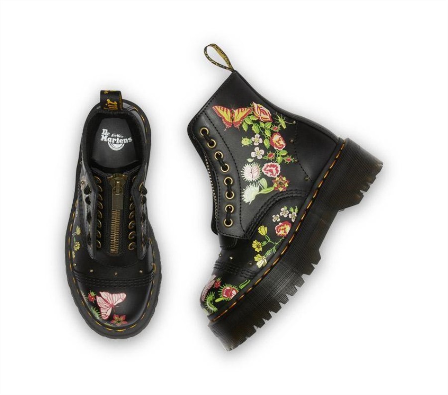 Dr.martens Norge Sinclair Floral Bloom Black