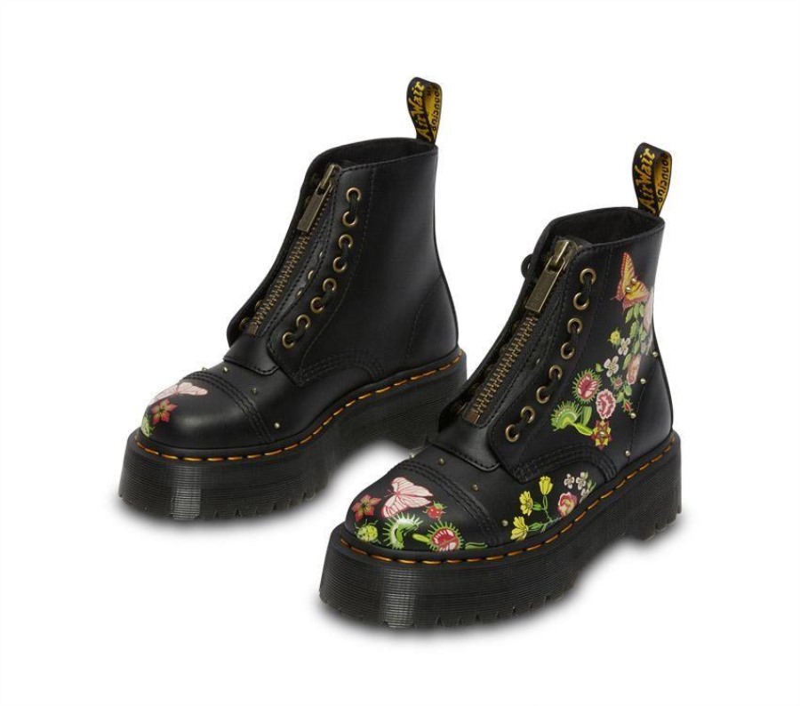 Dr.martens Norge Sinclair Floral Bloom Black