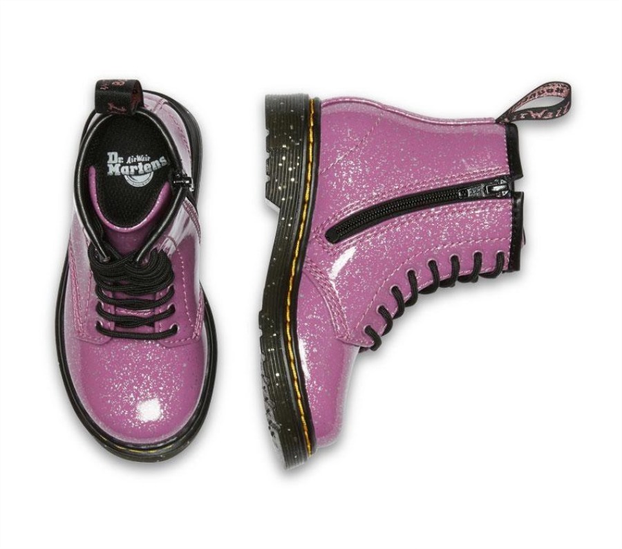 Dr. Martens Norge Toddler 1460 Glitter Mørk Rosa