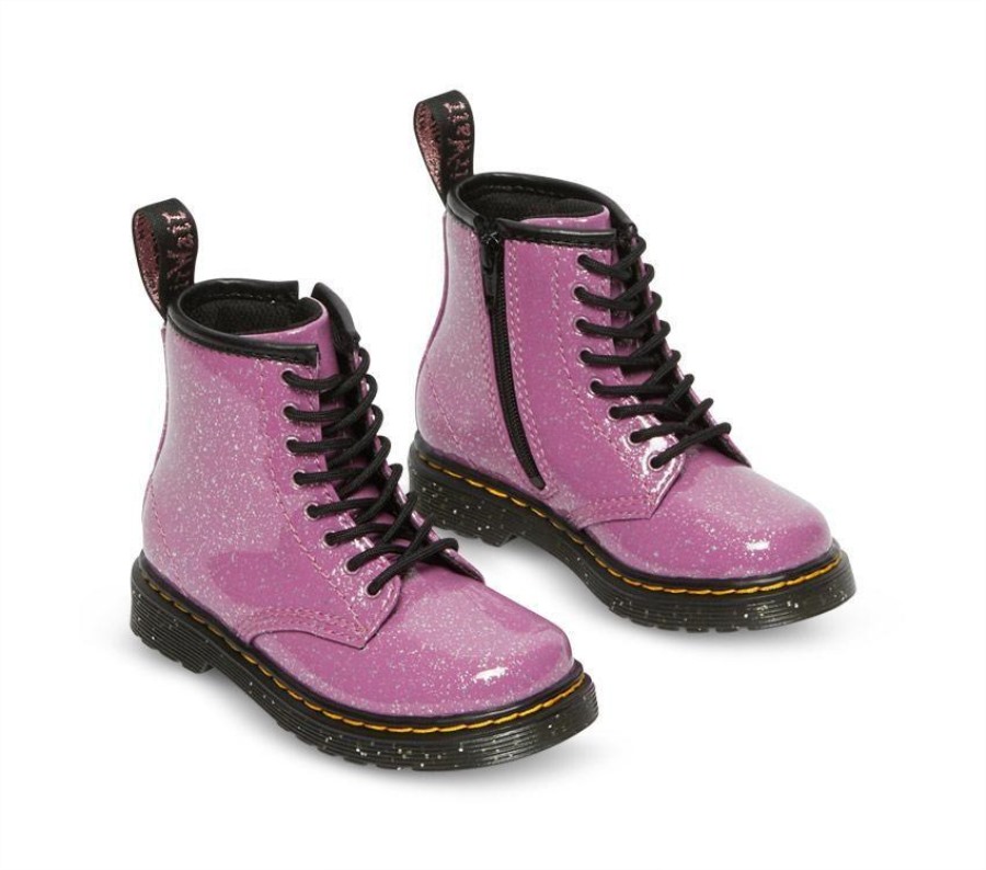 Dr. Martens Norge Toddler 1460 Glitter Mørk Rosa