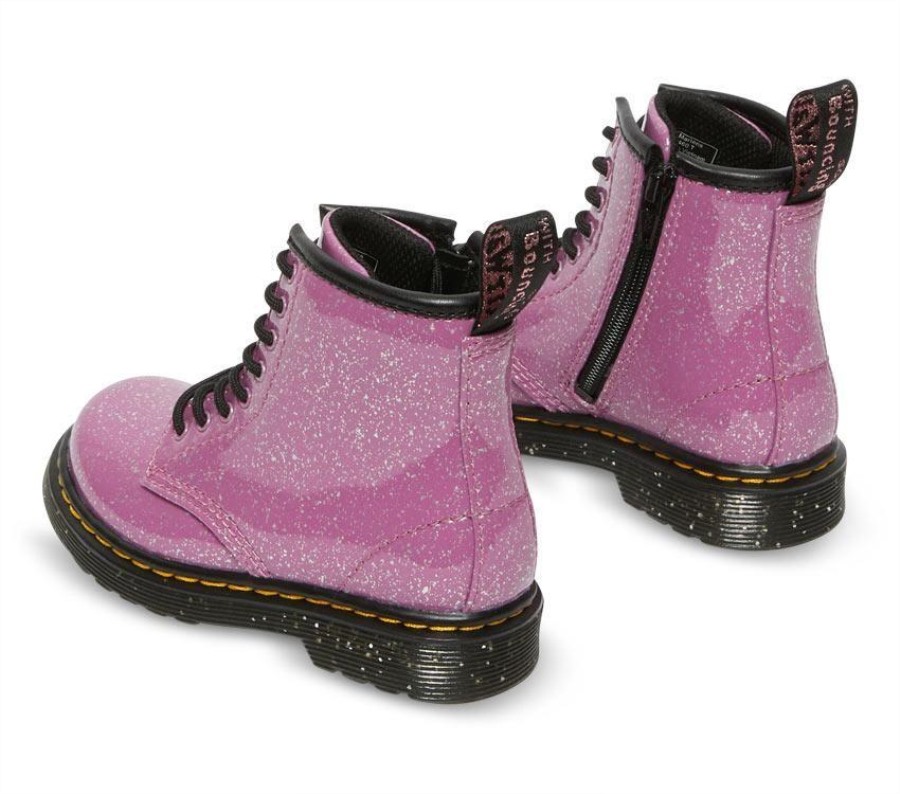 Dr. Martens Norge Toddler 1460 Glitter Mørk Rosa