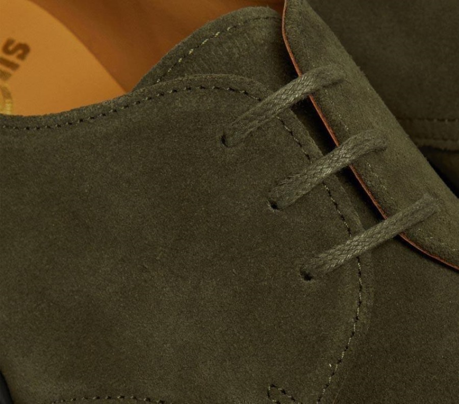 Skoggrønn Bukk Semsket Skinn Dr.martens Norge Laget I England 1461 Nubuck