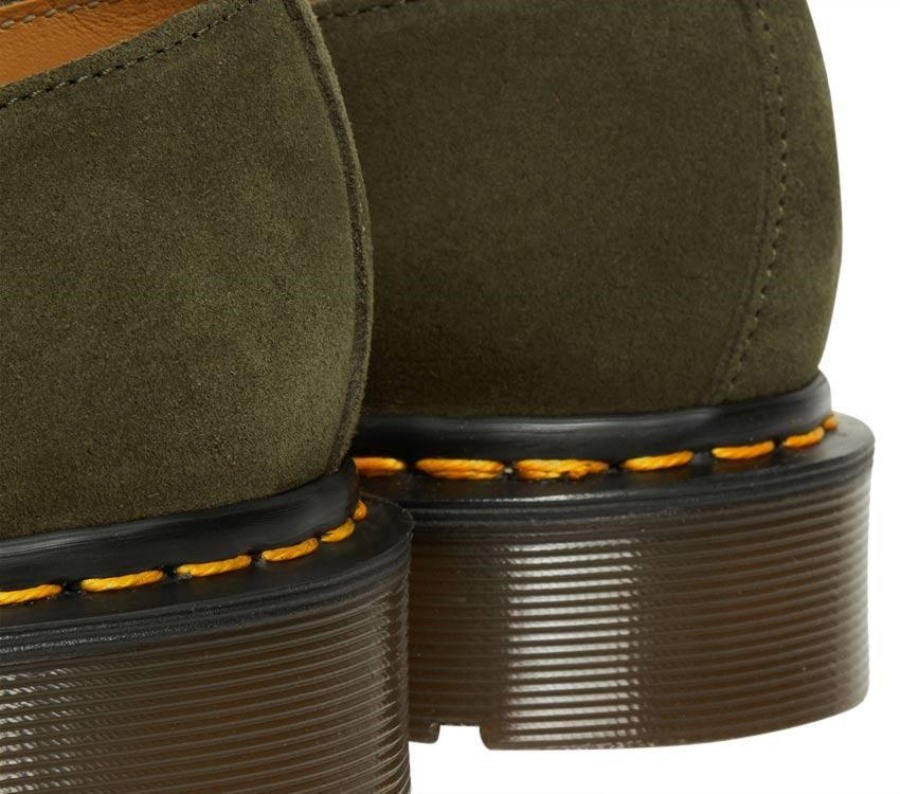 Skoggrønn Bukk Semsket Skinn Dr.martens Norge Laget I England 1461 Nubuck