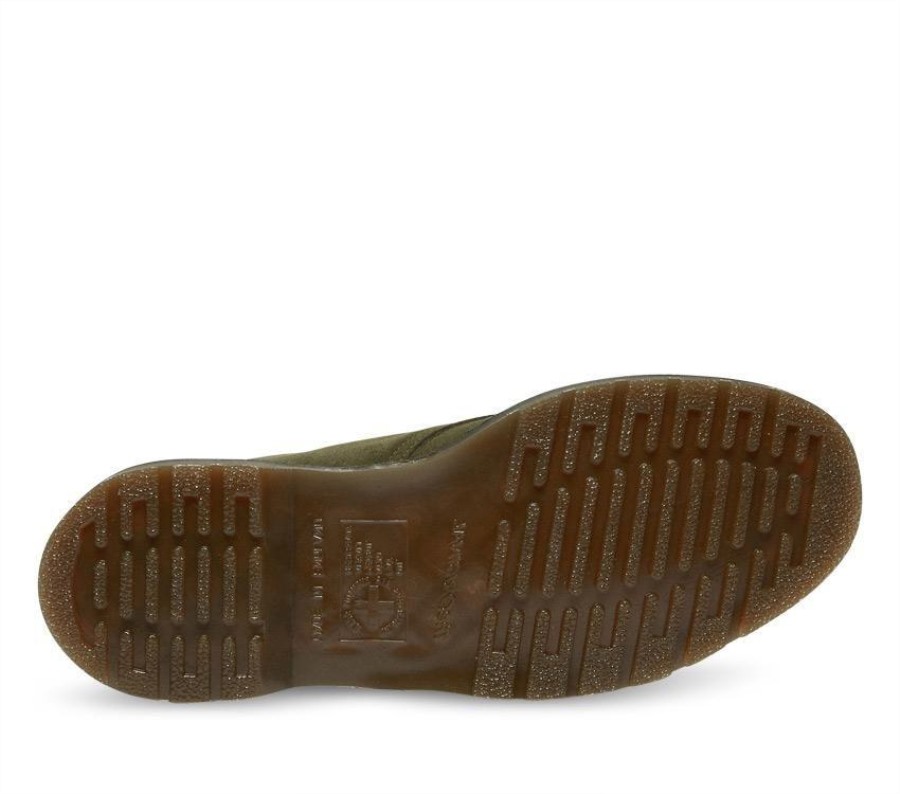 Skoggrønn Bukk Semsket Skinn Dr.martens Norge Laget I England 1461 Nubuck