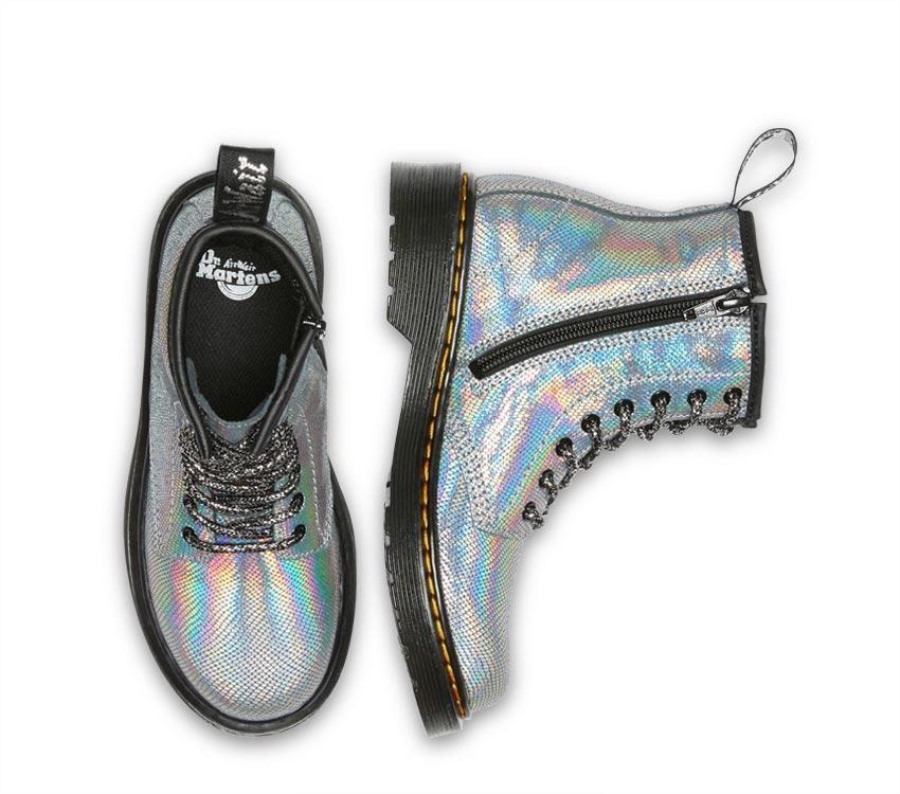 Junior 1460 Iriserende Krypdyr Dr.martens Norge Sølv