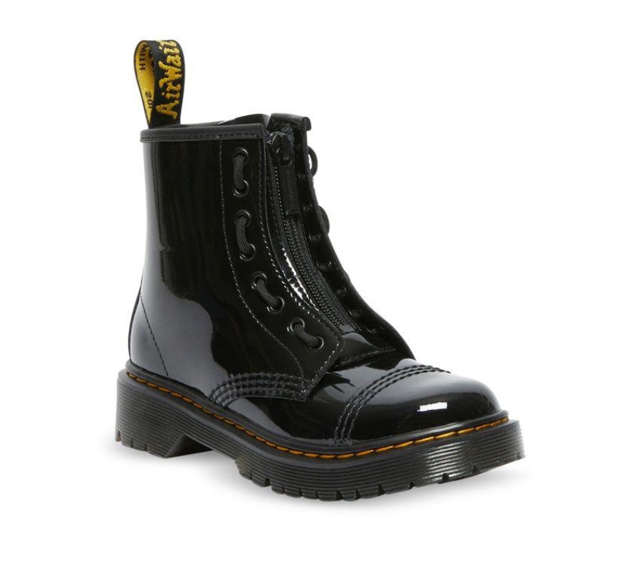 Junior Sinclair Bex Patentlampe Dr. Martens Norge Svart Patentlampe