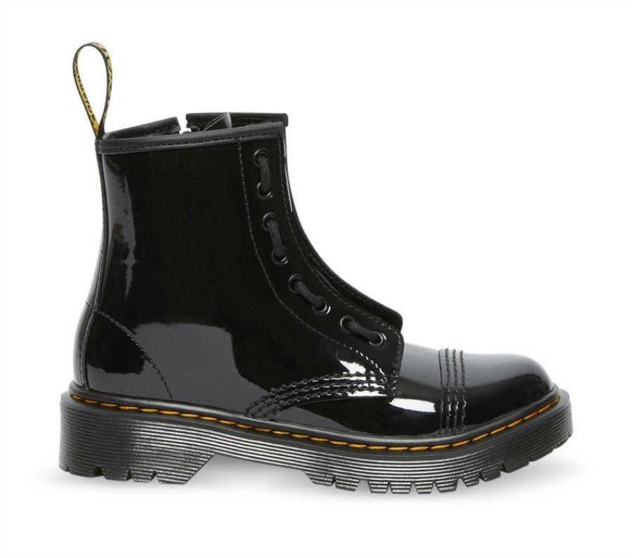 Junior Sinclair Bex Patentlampe Dr. Martens Norge Svart Patentlampe
