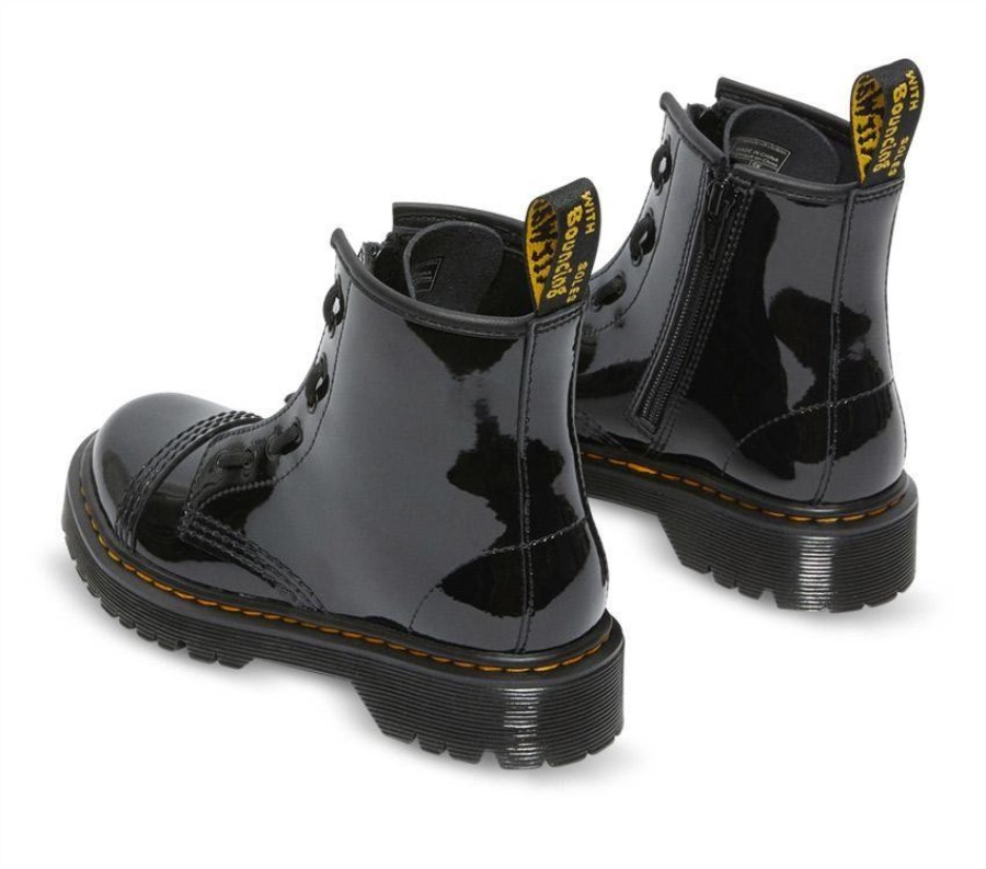 Junior Sinclair Bex Patentlampe Dr. Martens Norge Svart Patentlampe