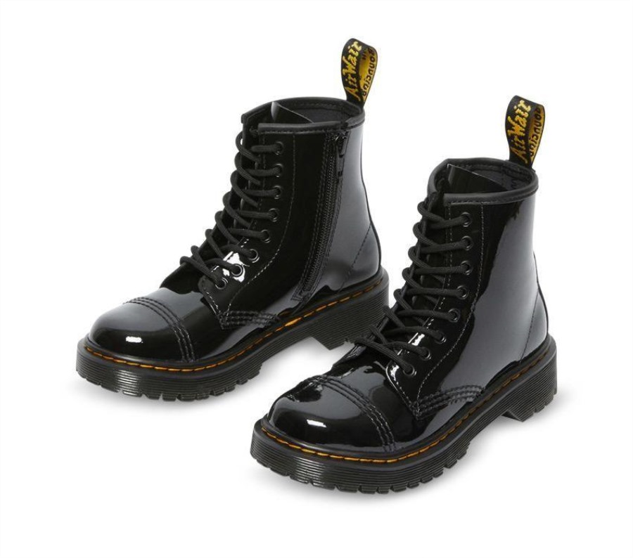Junior Sinclair Bex Patentlampe Dr. Martens Norge Svart Patentlampe