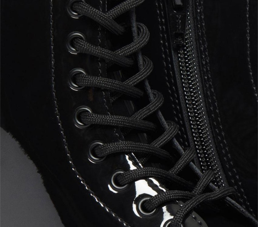 Junior Sinclair Bex Patentlampe Dr. Martens Norge Svart Patentlampe