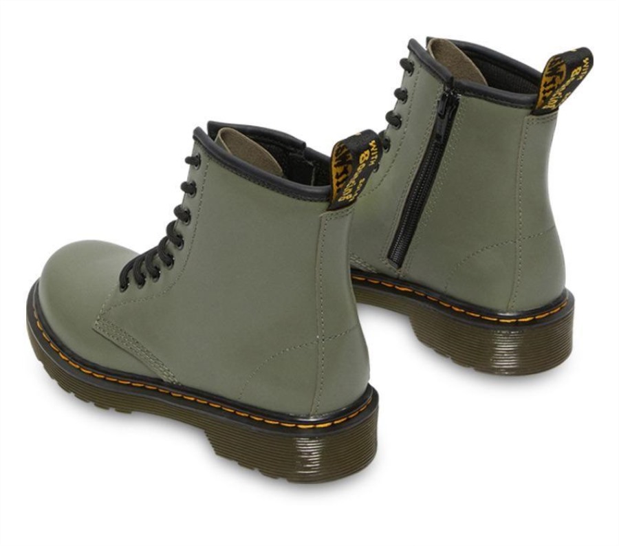 Juniors 1460 Smooth Dr.martens Norge Khaki Green Romario