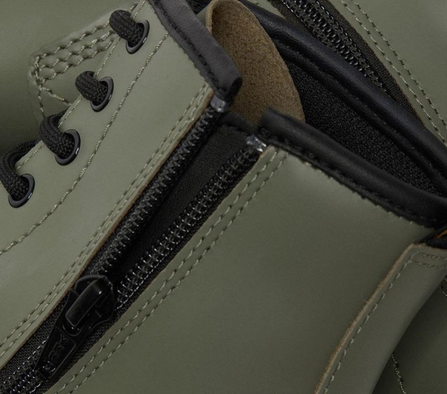 Juniors 1460 Smooth Dr.martens Norge Khaki Green Romario