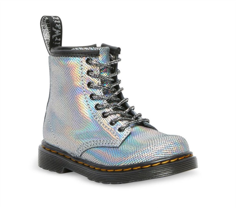 Sølv Dr.martens Norge Toddler 1460 Iriserende Krypdyr