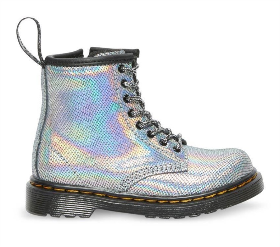 Sølv Dr.martens Norge Toddler 1460 Iriserende Krypdyr