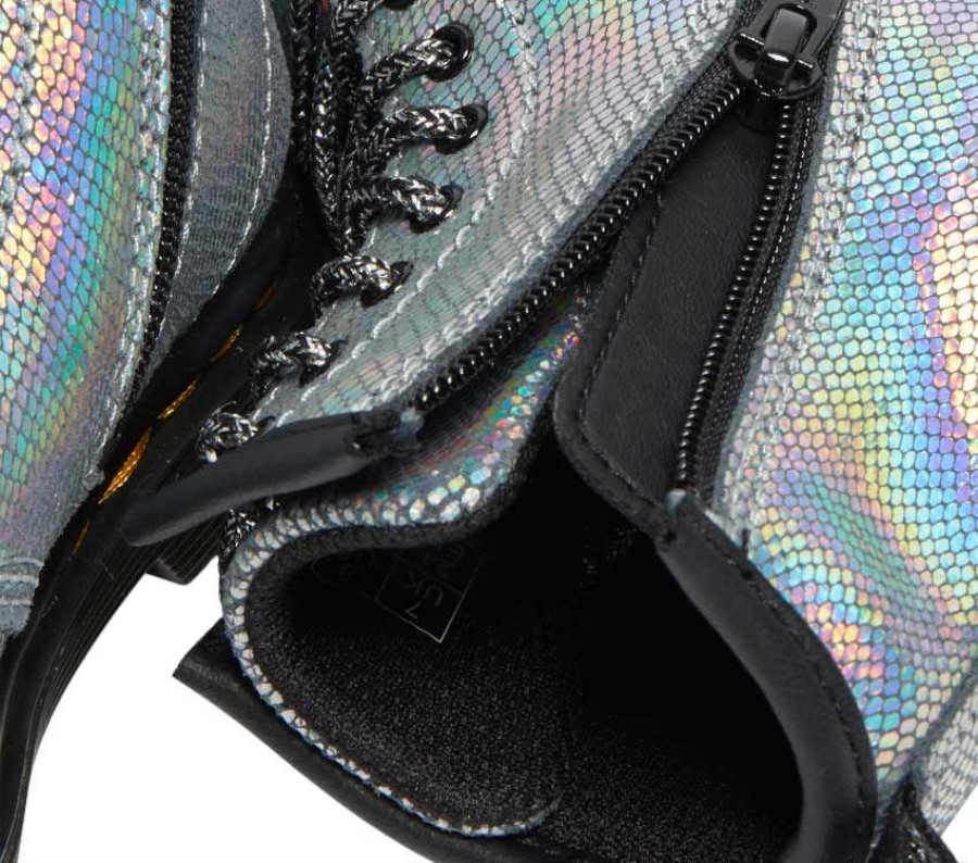 Sølv Dr.martens Norge Toddler 1460 Iriserende Krypdyr