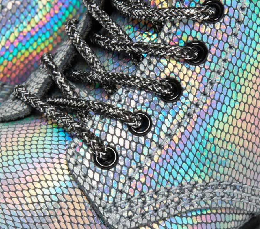 Sølv Dr.martens Norge Toddler 1460 Iriserende Krypdyr