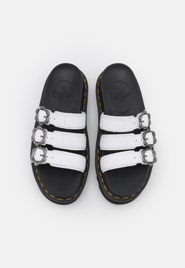 Dr.martens Norge Blaire Slide Heeled Mules White Hydro