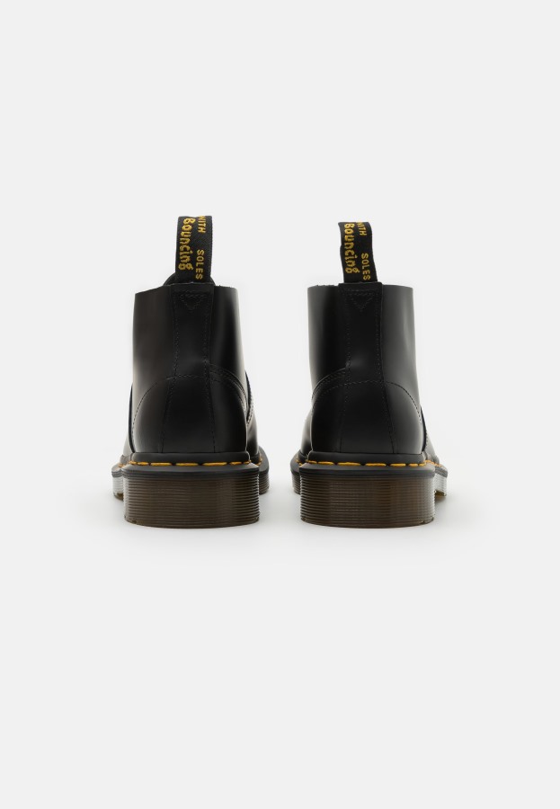 Svart Glatt Dr.martens Norge Kirke Apestøvel Unisex Ankelstøvletter Med Snøring