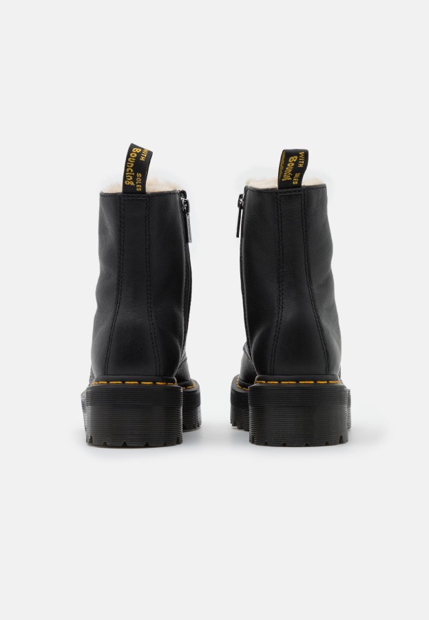 Jadon Fuskepelsfôret Platform Ankelstøvletter Dr.martens Norge Svart Pisa