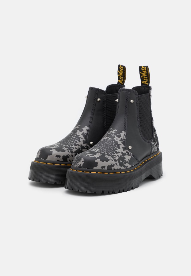 Svarte Backhand Dr.martens Norge 2976 Quad Platform Ankelstøvletter