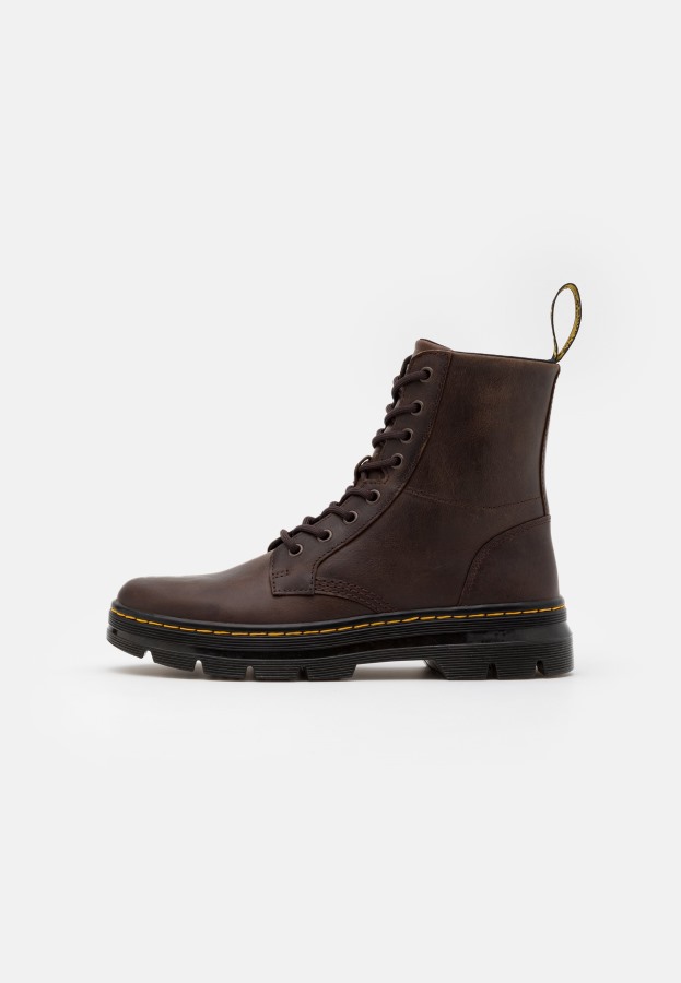 Brune Dr.martens Norge Combs Ankelstøvletter Med Snøring