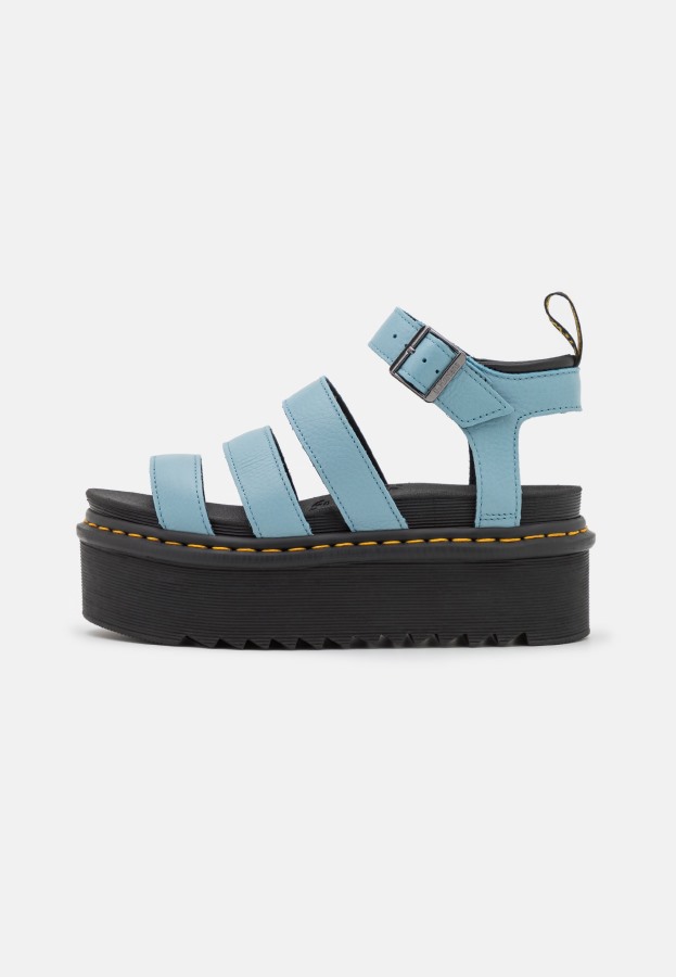 Blaire Quad Platform Sandaler Dr.martens Norge Kort Blå Pisa