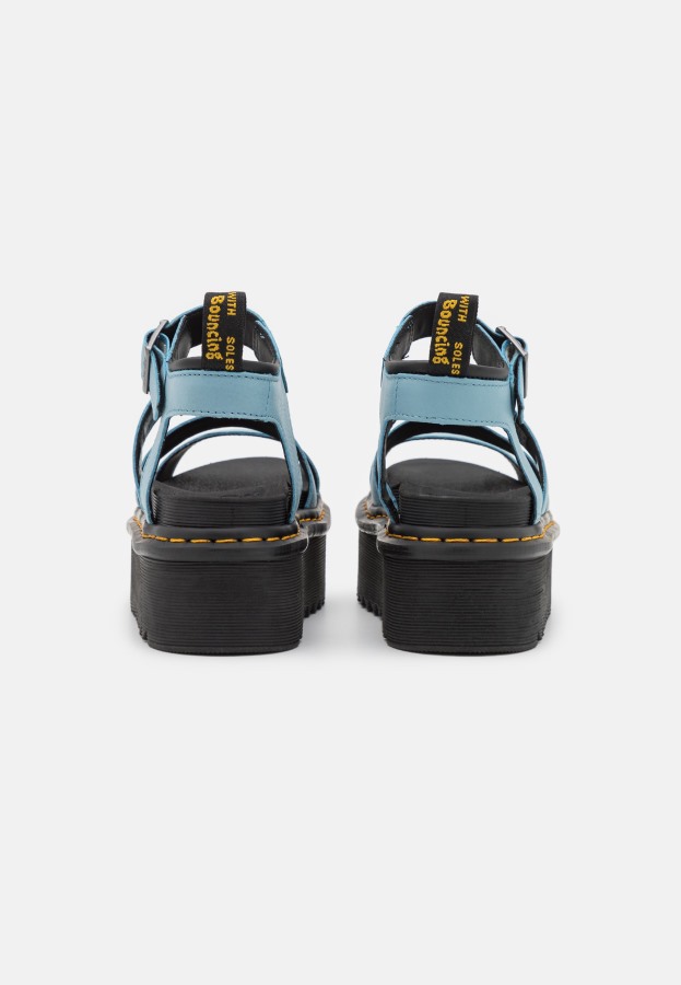 Blaire Quad Platform Sandaler Dr.martens Norge Kort Blå Pisa
