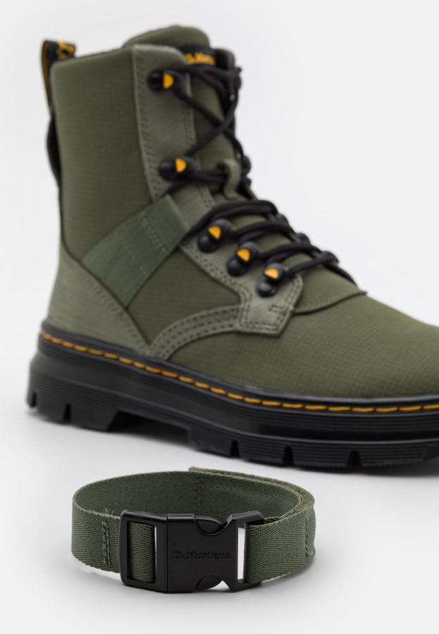 Khakigrønn Dr.martens Norge Combs Tech Unisex Ankelstøvletter Med Snøring