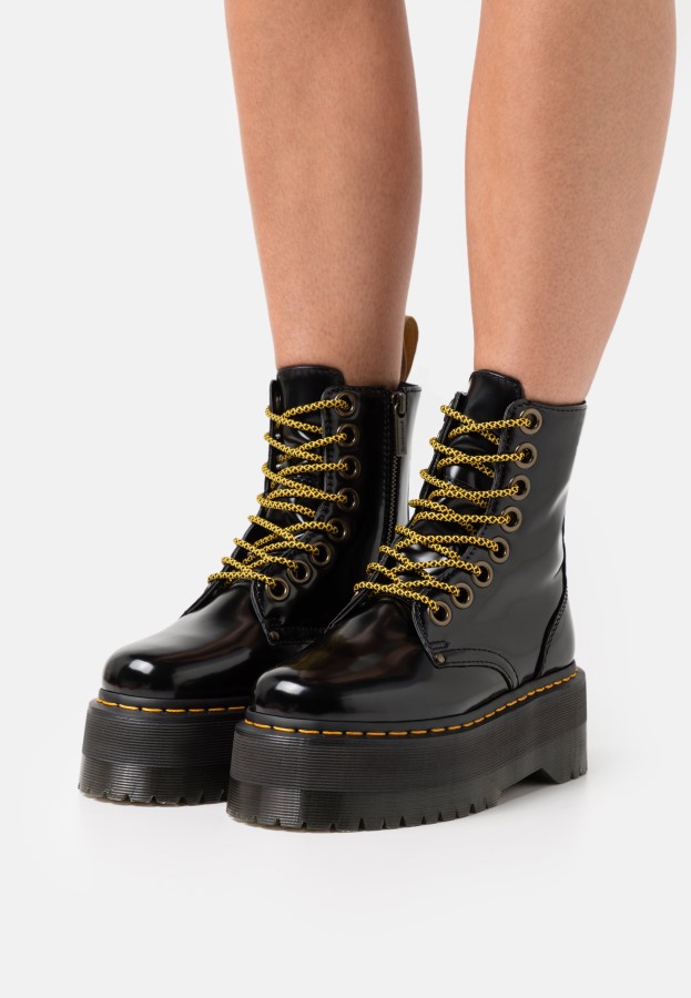 Vegansk Jadon Max Platform Ankelstøvletter Dr.martens Norge Black Oxford