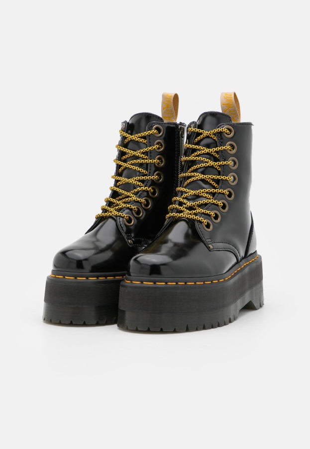 Vegansk Jadon Max Platform Ankelstøvletter Dr.martens Norge Black Oxford