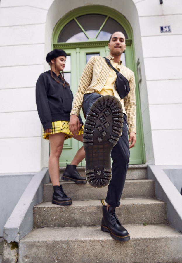 Dr.martens Norge 101 Bex Ankelstøvletter Med Snøring Svart Glatt