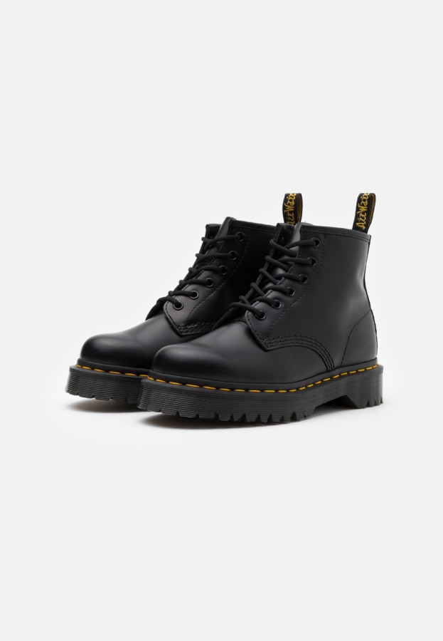 Dr.martens Norge 101 Bex Ankelstøvletter Med Snøring Svart Glatt