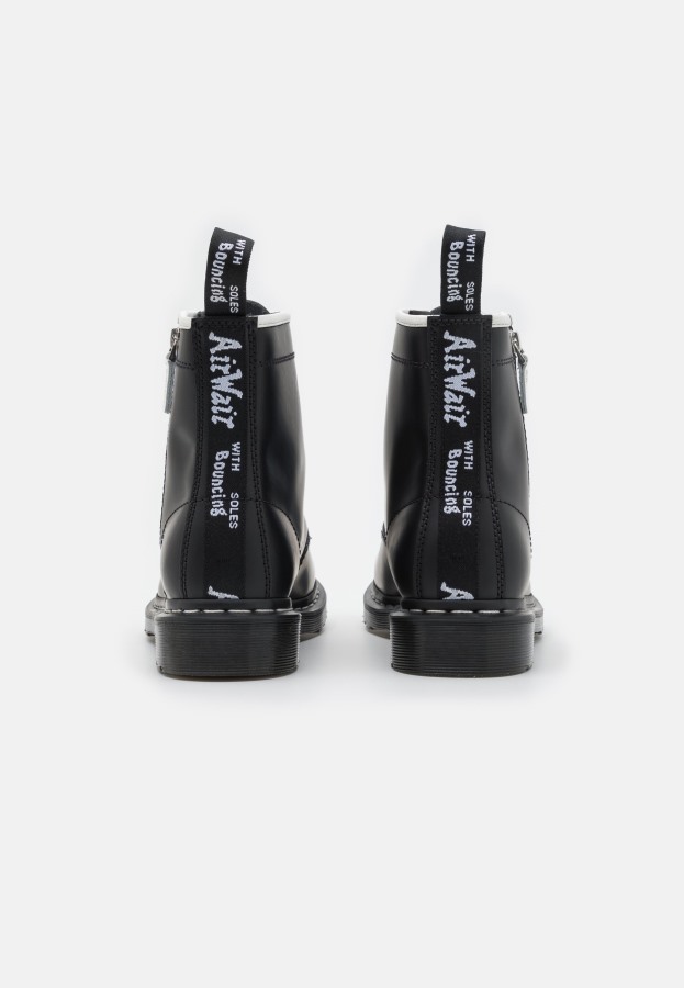 1460 Ankelstøvletter Med Snøring Med Glidelås Dr.martens Norge Sort Glatt