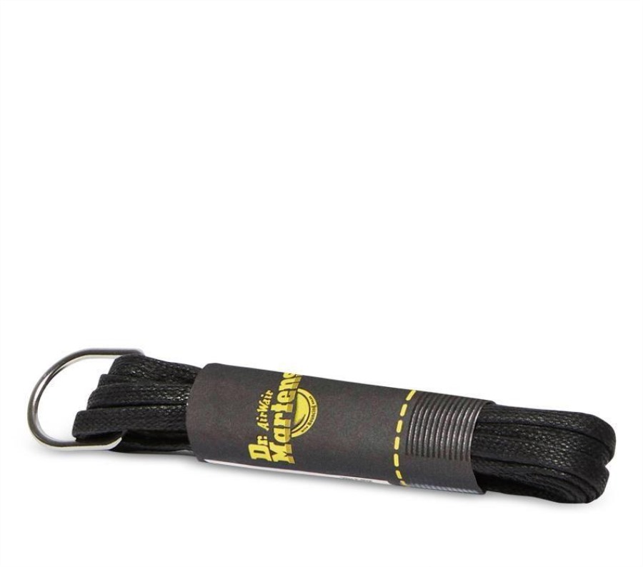 140cm Flatvoksede Lisser Dr.martens Norge Sort