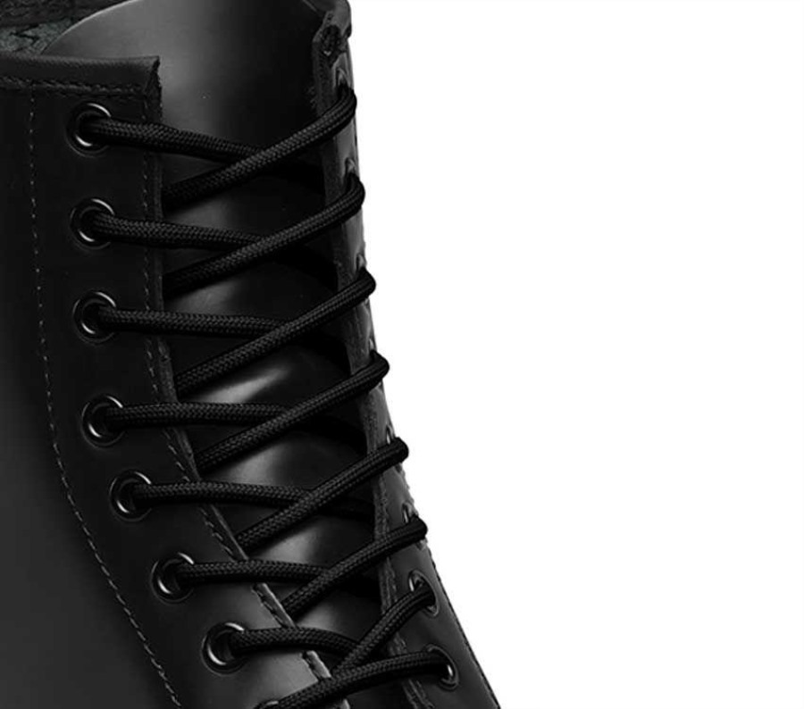 Dr.martens Norge 140cm Runde Lisser (8 10 øye) Sorte Runde