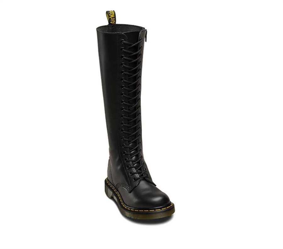 Dr.martens Norge 240cm Runde Lisser (18 20 øye) Sorte Runde