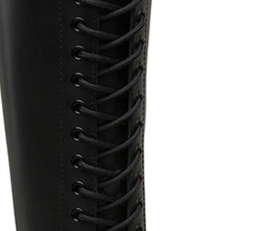 Dr.martens Norge 240cm Runde Lisser (18 20 øye) Sorte Runde