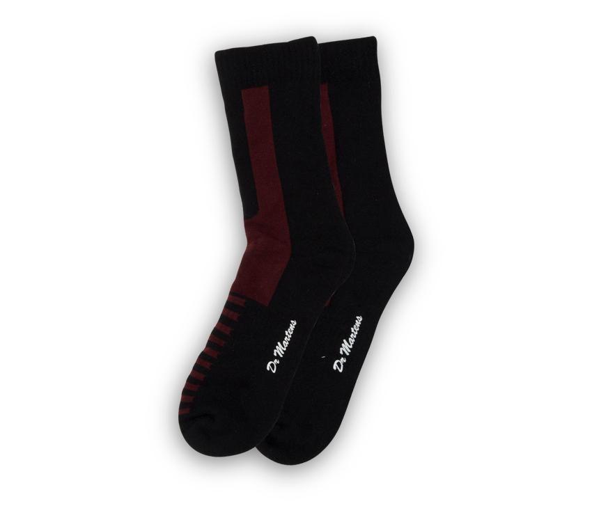 Den Doble Doc Vinteriserte Sokken Dr.martens Norge Svart-kirsebærrød