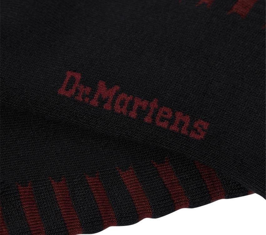 Den Doble Doc Vinteriserte Sokken Dr.martens Norge Svart-kirsebærrød